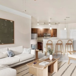 living area with easy access to other rooms